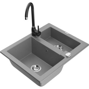 MEXEN/S MEXEN/S - Carlos granitový drez 1.5 vrátane batérie Telma, šedá 6518-71-670200-70 vyobraziť