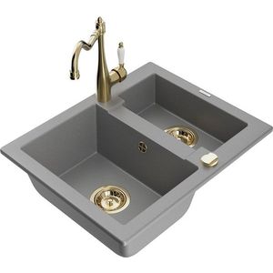 MEXEN/S MEXEN/S - Carlos granitový drez 1.5 vrátane batérie Carla, šedá 6518-71-670700-50 vyobraziť