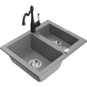 MEXEN/S MEXEN/S - Carlos granitový drez 1.5 vrátane batérie Carla, šedá 6518-71-670700-70 vyobraziť