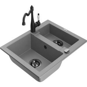 MEXEN/S MEXEN/S - Carlos granitový drez 1.5 vrátane batérie Carla, šedá 6518-71-670700-70-B vyobraziť