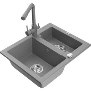 MEXEN/S MEXEN/S - Carlos granitový drez 1.5 vrátane batérie Duero, šedá 6518-71-671600-71 vyobraziť