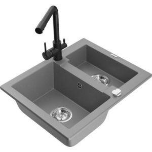 MEXEN/S MEXEN/S - Carlos granitový drez 1.5 vrátane batérie Duero, šedá 6518-71-671600-70 vyobraziť