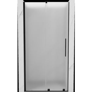 MEXEN/S - Velár posuvné sprchové dvere 110, dekor, čierna 871-110-000-31-70 vyobraziť