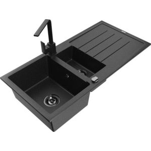 MEXEN/S MEXEN/S - Andres granitový drez s odkvapkávačom vrátane batérie Rita, čierna/strieborná 6515-73-670300-70-B vyobraziť