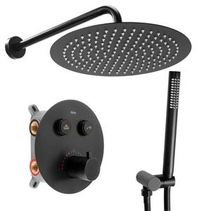 REA - Podomietková sprchová sada - matná čierna + BOX, TERMOSTAT REA-P8549 vyobraziť