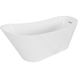 MEXEN/S - Alta voľne stojaca vaňa 170 x 75, biela, sifón a prepad zlatá kartáčovaná 52141707500-55 vyobraziť