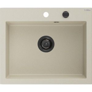 MEXEN/S MEXEN/S - Elix granitový drez 1-miska 600 x 500 mm, béžový, sifón czarn 6525601005-69-B vyobraziť