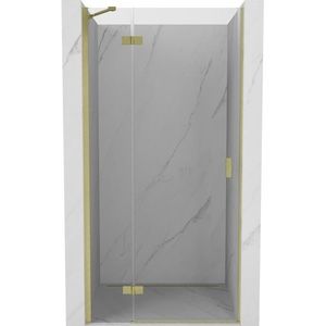 MEXEN/S - Mist-H sprchové dvere krídlové ľavé 120, transparent, zlatá kartáčovaná 8A5-120-000-55-00-L vyobraziť