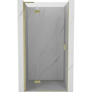 MEXEN/S - Mist-H L sprchové dvere krídlové ľavé 105, transparent, zlatá kartáčovaná 8A5L-105-000-55-00-L vyobraziť