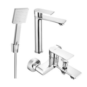 MEXEN/S - Royo R45 Set umývadlové a vaňové batérie s príslušenstvom, chróm 72213R45-00 vyobraziť