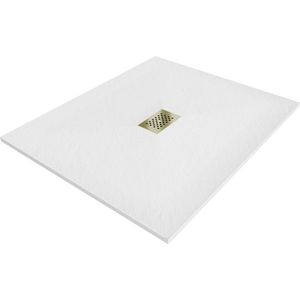 MEXEN/S - Hugo sprchová vanička SMC 140x100, biela, krytka zlatá 42101014-G vyobraziť