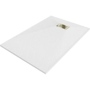 MEXEN/S - Hugo sprchová vanička SMC 100x90, biela, krytka zlatá 42109010-G vyobraziť