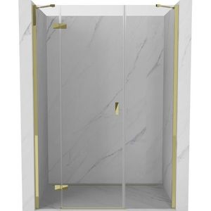 MEXEN/S - Mist-H sprchové dvere krídlové ľavé 150, transparent, zlatá 8A5-150-001-50-00-L vyobraziť