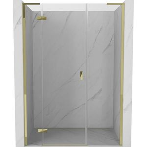 MEXEN/S - Mist-H L sprchové dvere krídlové ľavé 155, transparent, zlatá 8A5L-155-001-50-00-L vyobraziť