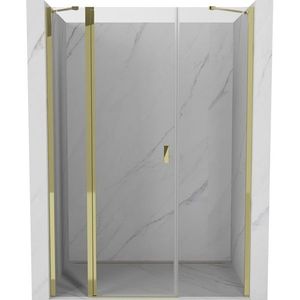 MEXEN/S - Mist sprchové dvere krídlové 155, transparent, zlatá 8A4-155-001-50-00 vyobraziť