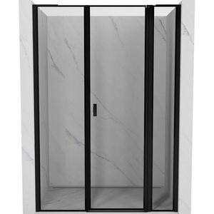 MEXEN/S - Mist L sprchové dvere krídlové pravé 150, čierny okraj, čierna 8A4L-150-001-70-70-P vyobraziť
