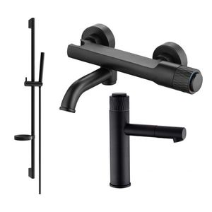 MEXEN/S - Diamond DS70 Set umývadlovej a vaňovej batérie s príslušenstvom, čierna 71503DS70-70 vyobraziť