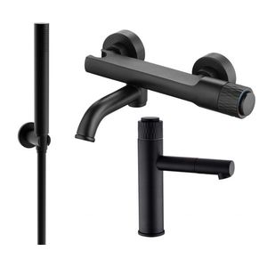 MEXEN/S - Diamond R70 Set umývadlovej a vaňovej batérie s príslušenstvom, čierna 71503R70-70 vyobraziť