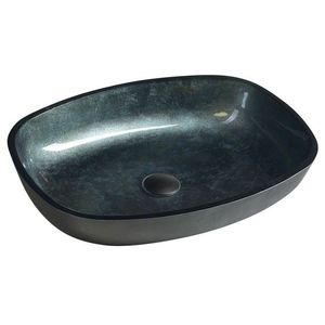 SAPHO - KVAORE sklenené umývadlo na dosku 54x39, 5cm, čierna TY220 vyobraziť