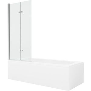 MEXEN/S - Vega obdĺžniková vaňa 170 x 70 cm s panelom + vaňová zástena 80, transparent, chróm 550117070X9208020100 vyobraziť