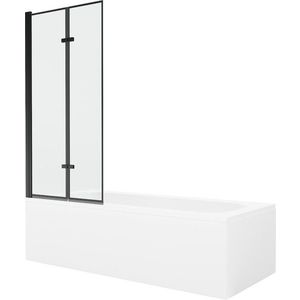 MEXEN/S - Vega obdĺžniková vaňa 170 x 70 cm s panelom + vaňová zástena 80, čierna vzor 550117070X9208027070 vyobraziť