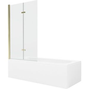 MEXEN/S - Vega obdĺžniková vaňa 170 x 70 cm s panelom + vaňová zástena 100, transparent, zlatá 550117070X9210025000 vyobraziť
