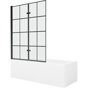 MEXEN/S - Cubik obdĺžniková vaňa 160 x 70 cm s panelom + vaňová zástena 120, čierna vzor 550316070X9212027077 vyobraziť