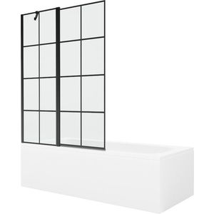 MEXEN/S - Vega obdĺžniková vaňa 180 x 80 cm s panelom + vaňová zástena 120, čierna vzor 550118080X9412117077 vyobraziť