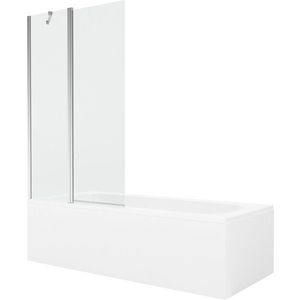 MEXEN/S - Vega obdĺžniková vaňa 150 x 70 cm s panelom + vaňová zástena 100, transparent, chróm 550115070X9410110100 vyobraziť