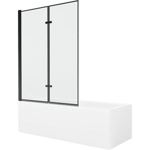MEXEN/S - Cubik obdĺžniková vaňa 150 x 70 cm s panelom + vaňová zástena 120, čierna vzor 550315070X9212027070 vyobraziť
