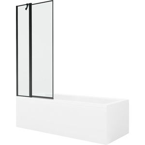 MEXEN/S - Cubik obdĺžniková vaňa 150 x 70 cm s panelom + vaňová zástena 80, čierna vzor 550315070X9408117070 vyobraziť