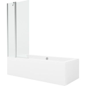 MEXEN/S - Cube obdĺžniková vaňa 180 x 80 cm s panelom + vaňová zástena 80, transparent, chróm 550518080X9408110100 vyobraziť