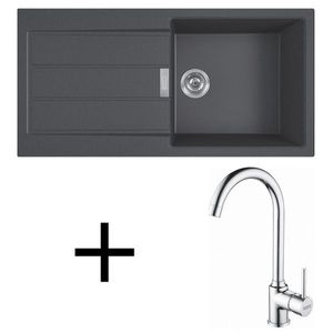 Franke set T108 S2D 611-100 + FP 9000.031 čierna vyobraziť