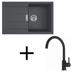Franke set T123 S2D 611-78 + FC 6018.901 čierna vyobraziť