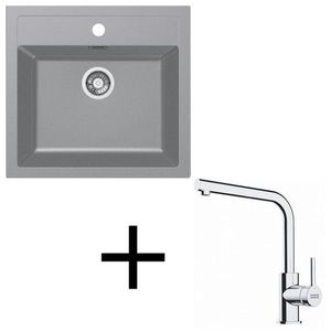 Franke set T114 SID 610 + FS 3230.031 šedá vyobraziť