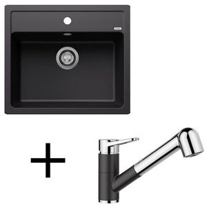 Blanco set Legra 6 + Wega II-S silgranit/chróm biela vyobraziť