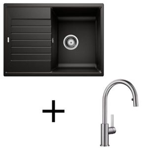 Blanco set Zia 45 S Compact + Candor-S leštený nerez biela vyobraziť