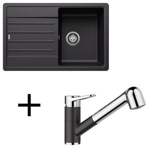 Blanco set Legra 45 S + Wega II-S silgranit/chróm biela vyobraziť