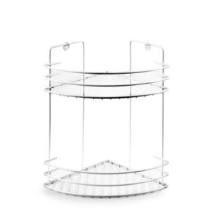 2-úrovňová kúpeľňová polica Carl 30 cm biela vyobraziť