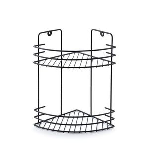 2-úrovňová kúpeľňová polica Carl 30 cm čierna vyobraziť