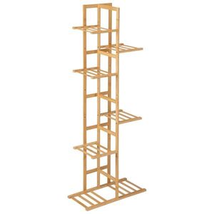 Bambusový květinový stojan HERVEL hnědý vyobraziť