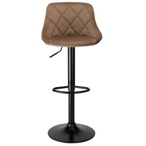 Barová židle CYDRO BLACK s výškovým nastavením mokka hnědá vyobraziť