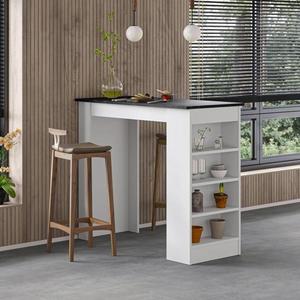 Barový stôl Houseland Swallow bendir/biely vyobraziť