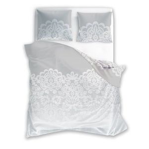 Bavlněné saténové povlečení Piano 002 140x200 cm + 70x90 cm šedé vyobraziť