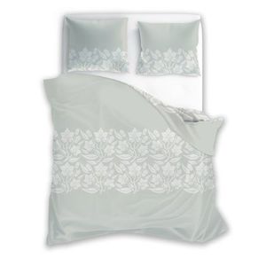 Bavlněné saténové povlečení Piano 005 140x200 cm + 70x90 cm šedé vyobraziť