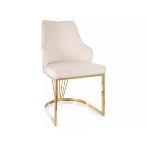 Čalouněná jídelní židle ALURE VELVET béžová vyobraziť