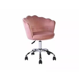 Čalouněné otočné křeslo Della růžové vyobraziť