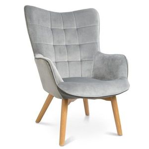 Čalúnené kreslo GRELLA ROCKY sivé vyobraziť