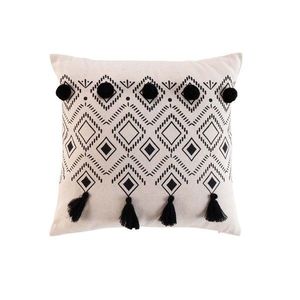 Dekorativní polštář NALIKA 40 cm krémová/černá vyobraziť
