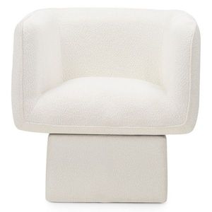 Designové otočné křeslo One bouclé bílé vyobraziť